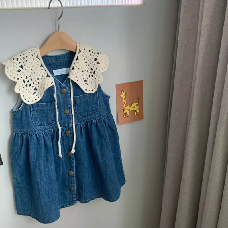 Chouette - Korean Children Fashion - #stylishchildhood - Mully Denim One-piece - 9