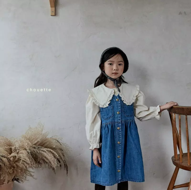 Chouette - Korean Children Fashion - #todddlerfashion - Mully Denim One-piece - 7