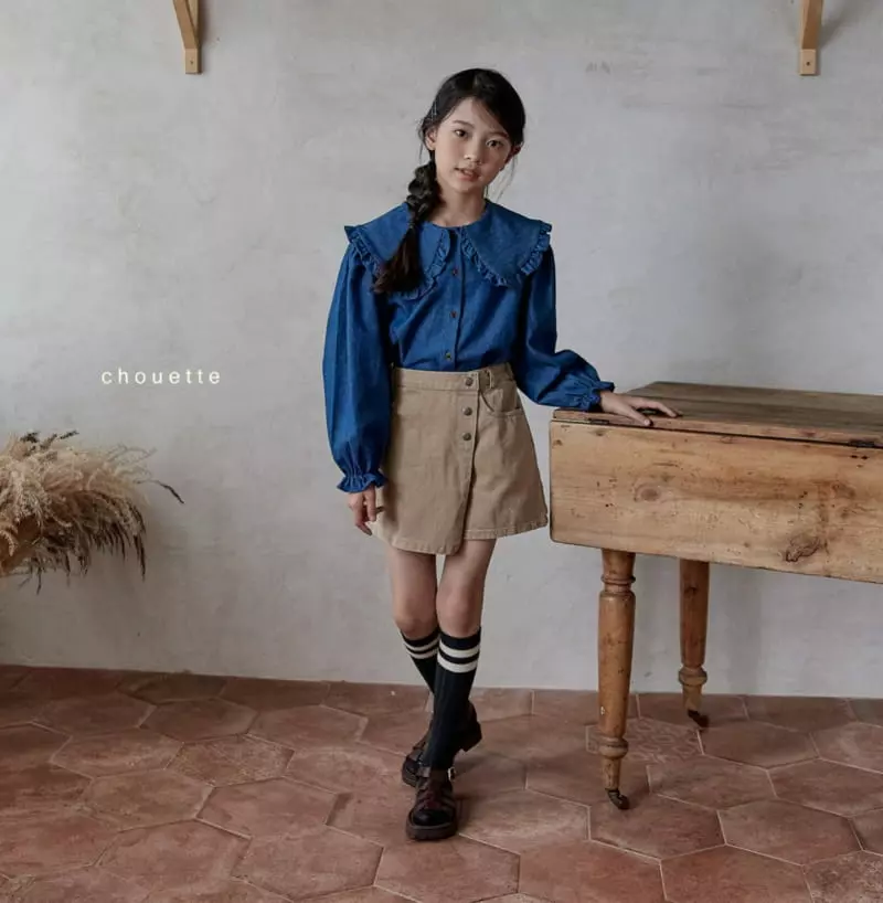 Chouette - Korean Children Fashion - #todddlerfashion - Catch On Wrap Skirt Pants - 6