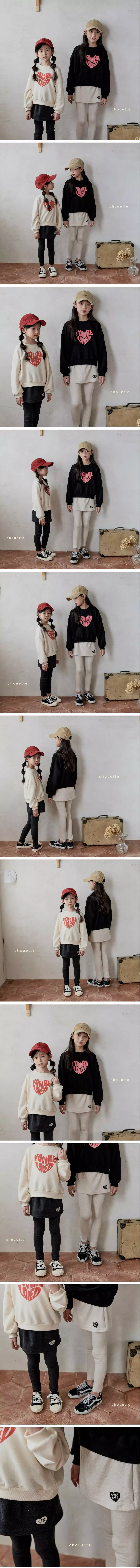 Chouette - Korean Children Fashion - #todddlerfashion - Heart Skirt Leggings - 2