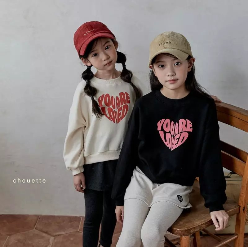 Chouette - Korean Children Fashion - #todddlerfashion - Heart Paitn Sweatshirt