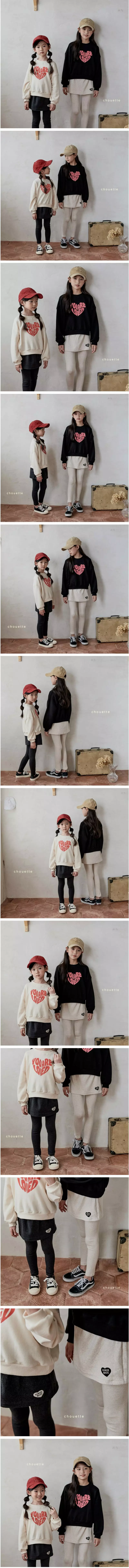 Chouette - Korean Children Fashion - #toddlerclothing - Heart Paitn Sweatshirt - 2