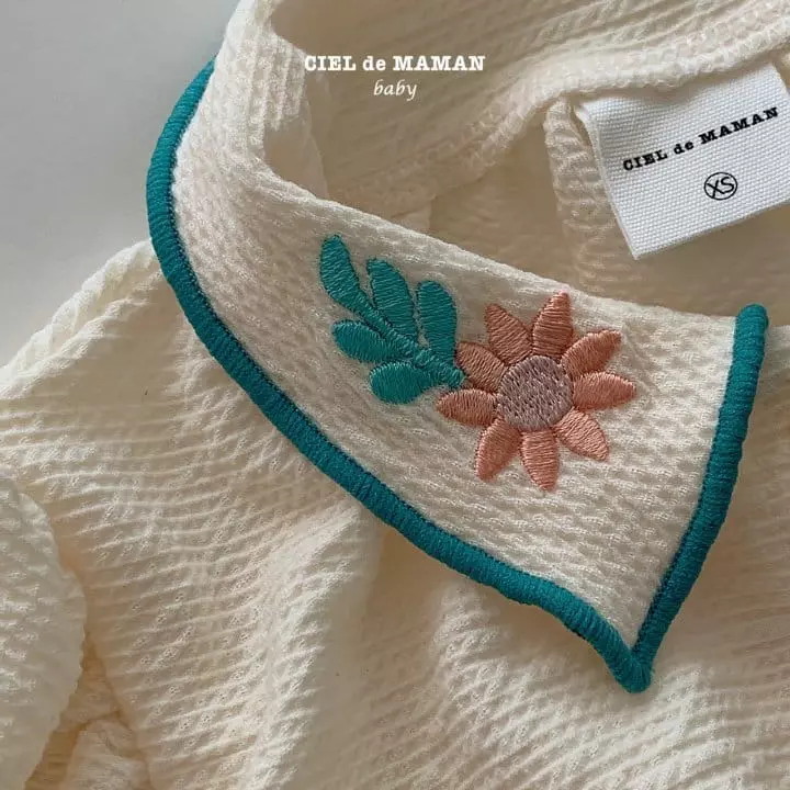 Ciel De Maman - Korean Baby Fashion - #babyboutique - Bebe Embroidery Top Bottom Set - 6