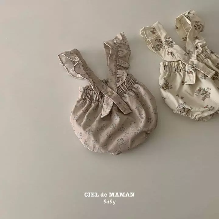 Ciel De Maman - Korean Baby Fashion - #babyboutiqueclothing - Bebe Frill Dungarees Bloomer - 11