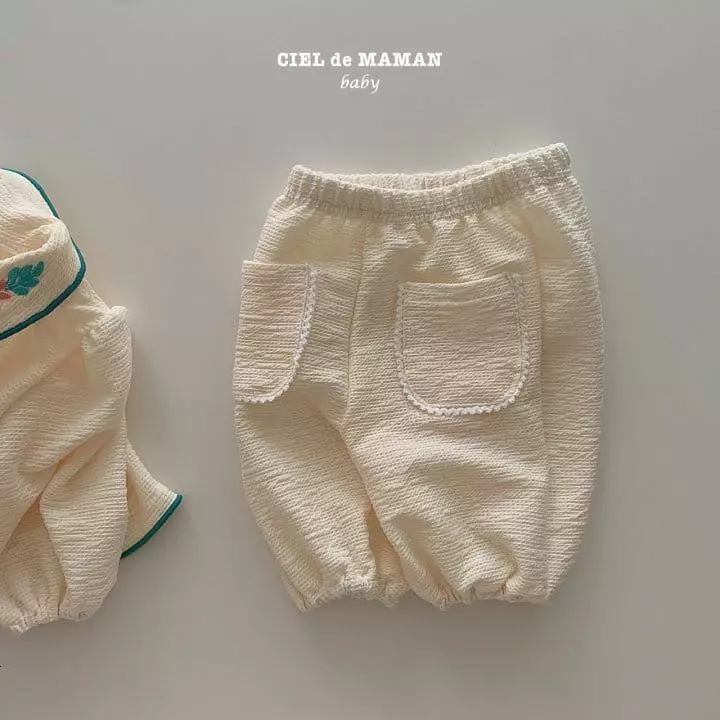 Ciel De Maman - Korean Baby Fashion - #babyboutiqueclothing - Bebe Embroidery Top Bottom Set - 7