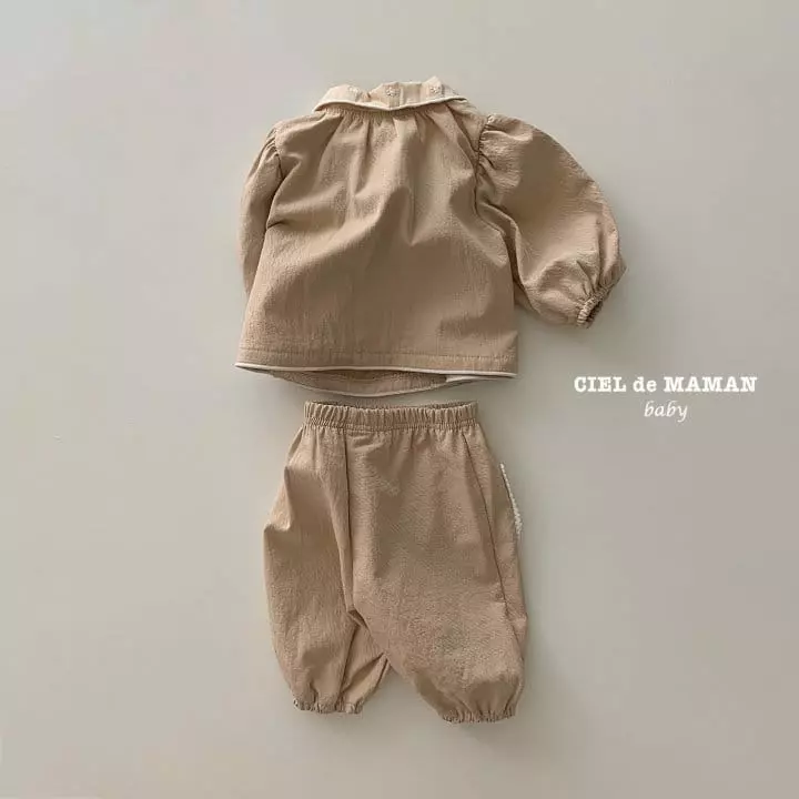 Ciel De Maman - Korean Baby Fashion - #babyclothing - Bebe Embroidery Top Bottom Set - 8