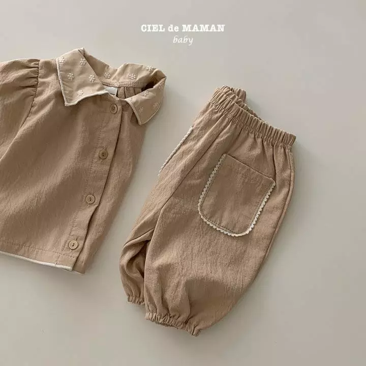 Ciel De Maman - Korean Baby Fashion - #babyfashion - Bebe Embroidery Top Bottom Set - 9