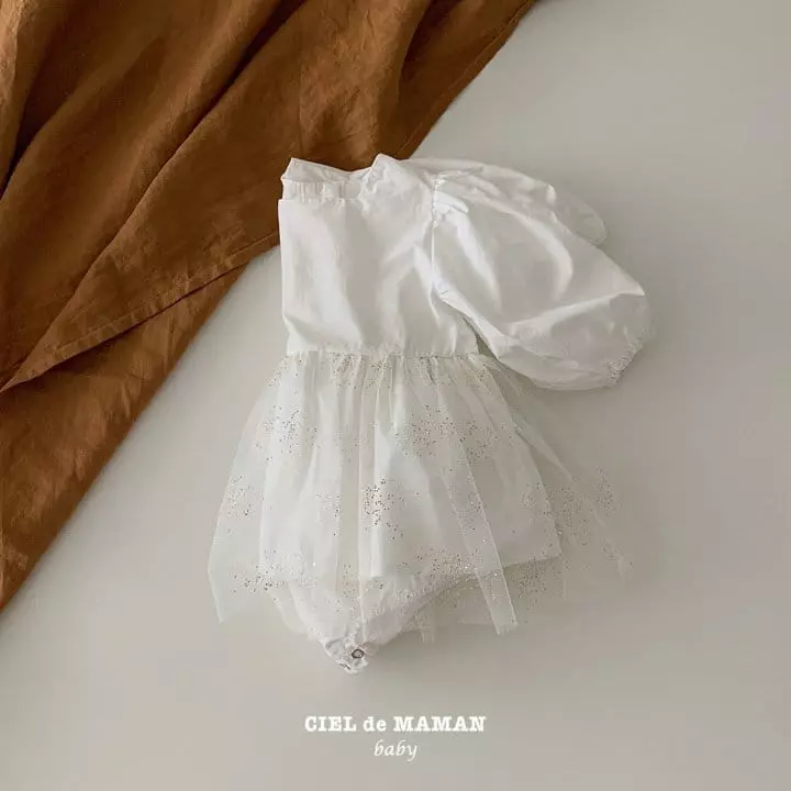 Ciel De Maman - Korean Baby Fashion - #babyfashion - Bebe Snow Flower One-piece Bodysuit - 4