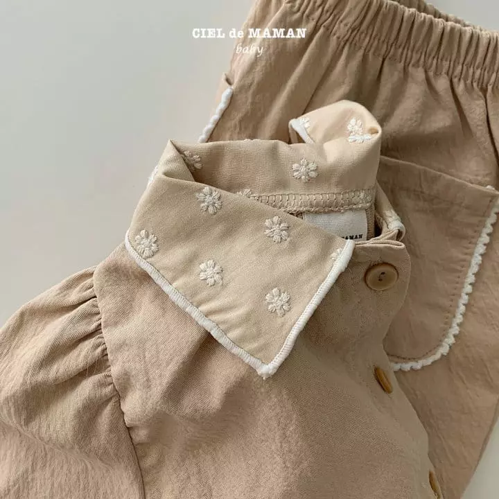 Ciel De Maman - Korean Baby Fashion - #babyfever - Bebe Embroidery Top Bottom Set - 10