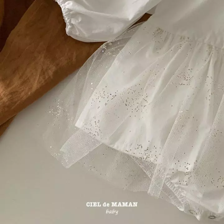 Ciel De Maman - Korean Baby Fashion - #babygirlfashion - Bebe Snow Flower One-piece Bodysuit - 5