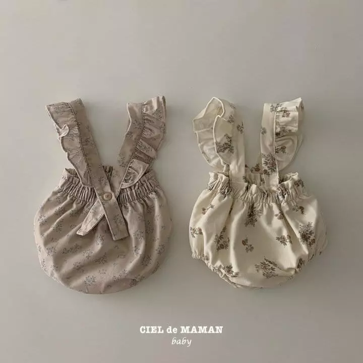 Ciel De Maman - Korean Baby Fashion - #babyootd - Bebe Frill Dungarees Bloomer - 3