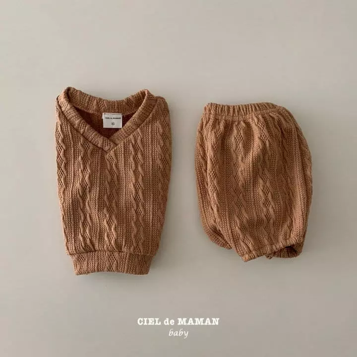 Ciel De Maman - Korean Baby Fashion - #babyoutfit - Bebe Twist Vest Set - 2