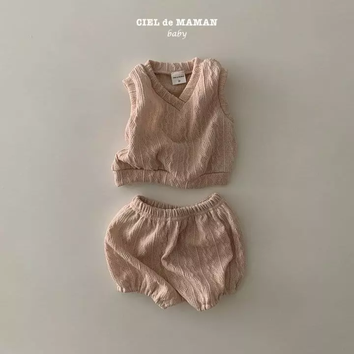 Ciel De Maman - Korean Baby Fashion - #babywear - Bebe Twist Vest Set - 3