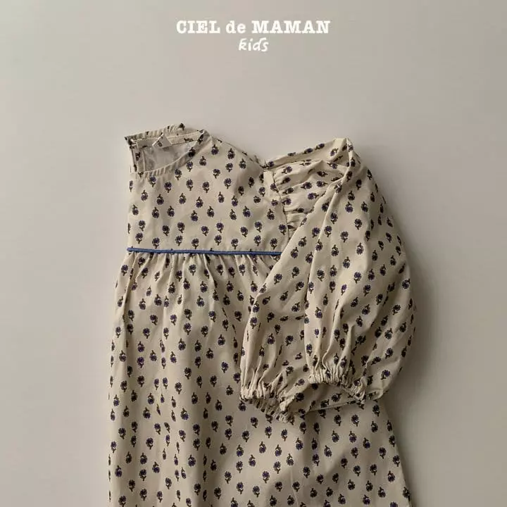 Ciel De Maman - Korean Children Fashion - #childofig - Blue Flower One-piece - 3