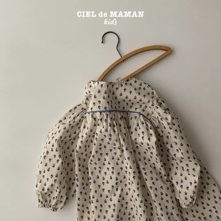 Ciel De Maman - Korean Children Fashion - #childofig - Blue Flower One-piece - 4