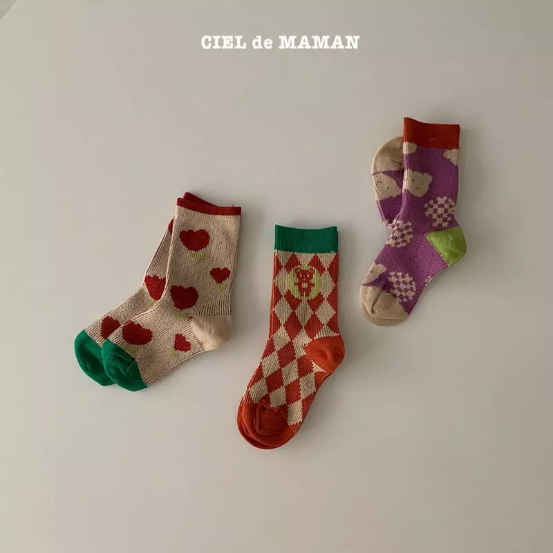 Ciel De Maman - Korean Children Fashion - #childrensboutique - Knit Socks - 7