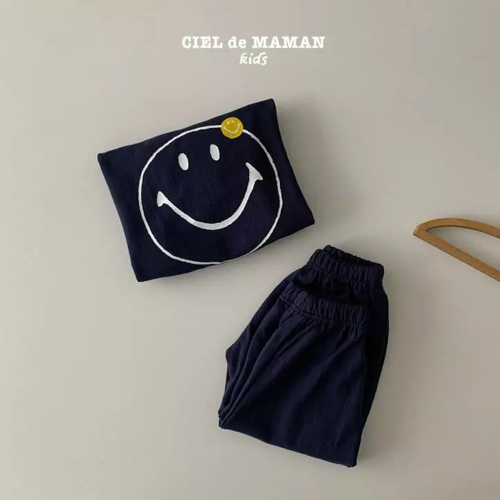 Ciel De Maman - Korean Children Fashion - #designkidswear - Smile Top Bottom Set - 7