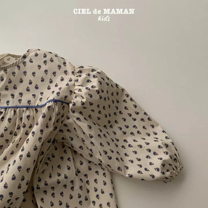 Ciel De Maman - Korean Children Fashion - #discoveringself - Blue Flower One-piece - 6