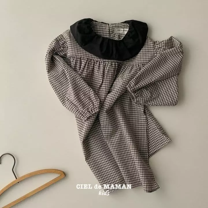 Ciel De Maman - Korean Children Fashion - #discoveringself - Check Frill One-piece - 5