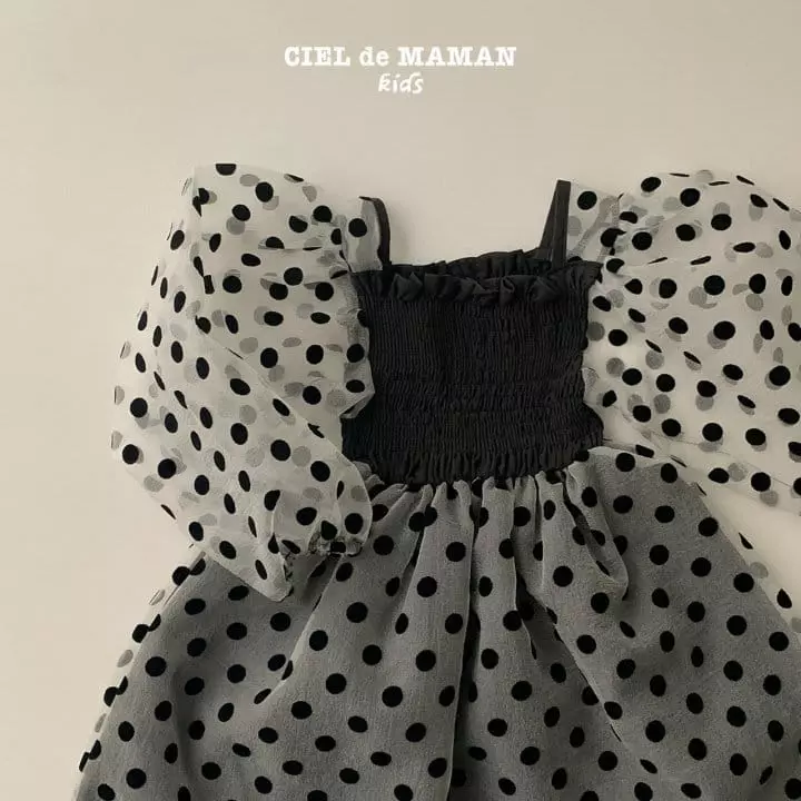 Ciel De Maman - Korean Children Fashion - #discoveringself - Dot Smocked One-piece - 3