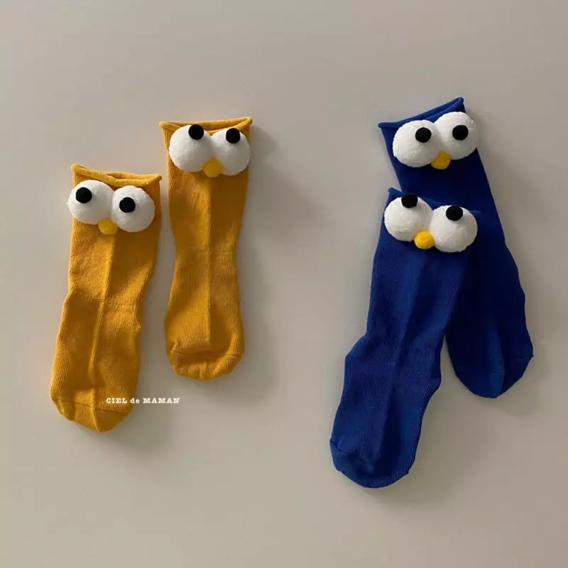 Ciel De Maman - Korean Children Fashion - #discoveringself - Big Eyes Socks - 2