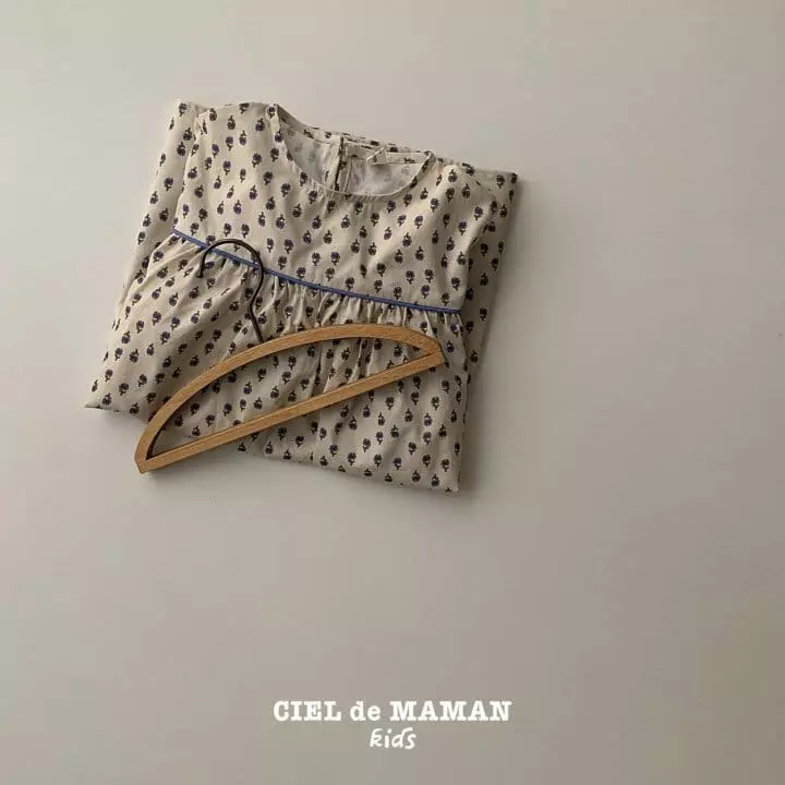 Ciel De Maman - Korean Children Fashion - #fashionkids - Blue Flower One-piece - 7