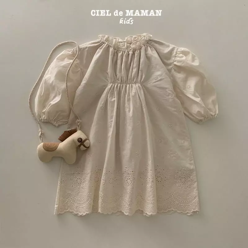 Ciel De Maman - Korean Children Fashion - #fashionkids - Punching Frill One-piece - 7