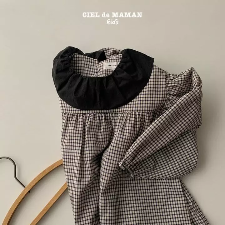 Ciel De Maman - Korean Children Fashion - #kidsshorts - Check Frill One-piece - 7