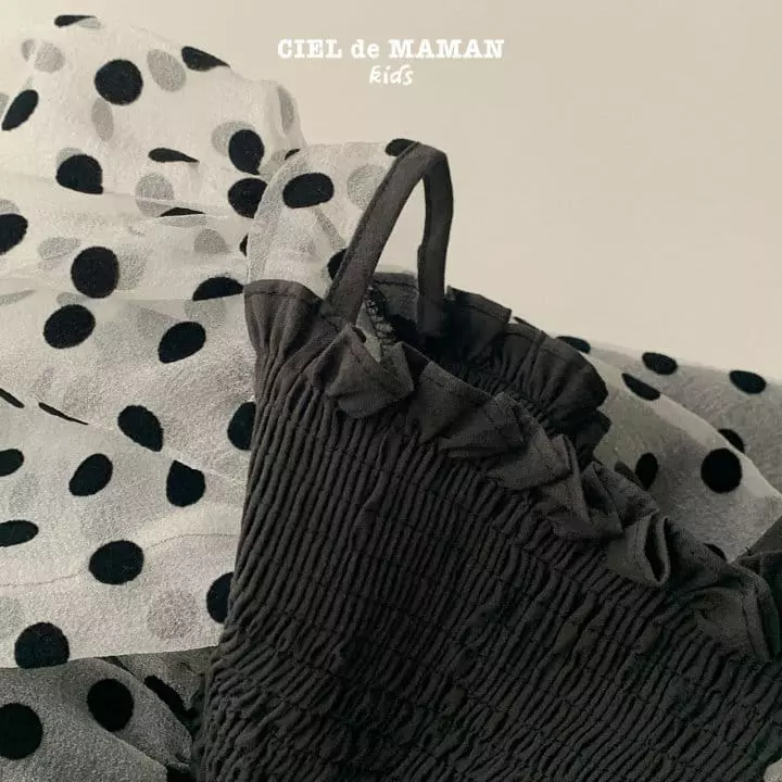 Ciel De Maman - Korean Children Fashion - #kidsshorts - Dot Smocked One-piece - 5