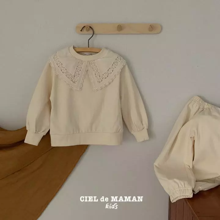 Ciel De Maman - Korean Children Fashion - #kidsshorts - Lace Top Bottom Set - 11