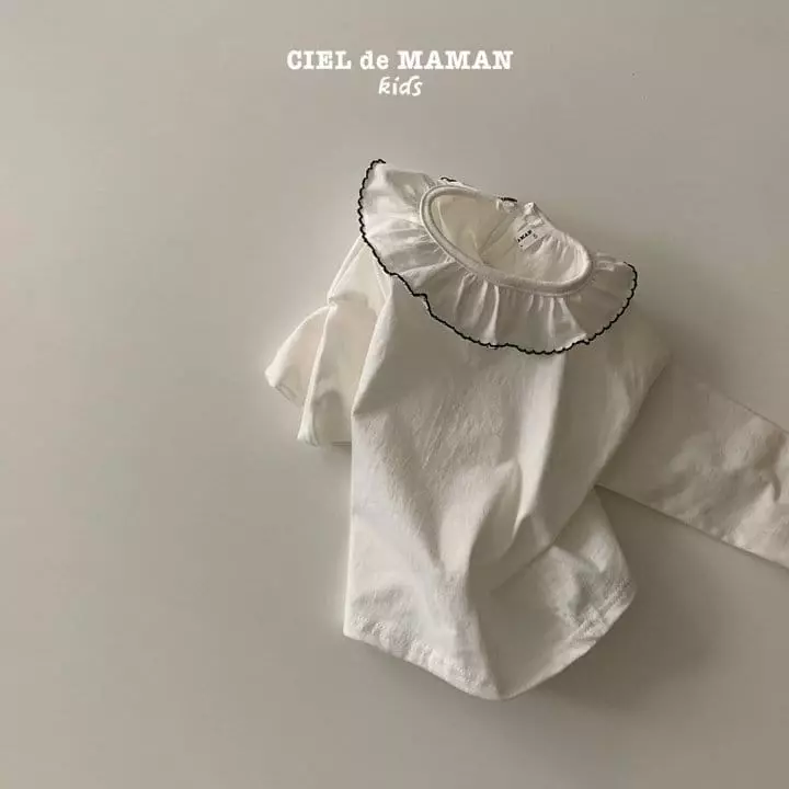 Ciel De Maman - Korean Children Fashion - #kidsstore - Petit Collar Tee - 2