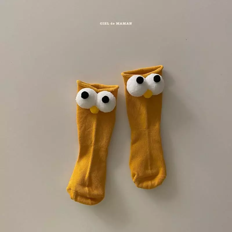 Ciel De Maman - Korean Children Fashion - #kidsstore - Big Eyes Socks - 5