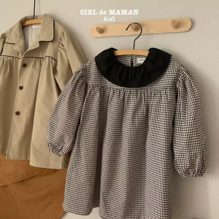 Ciel De Maman - Korean Children Fashion - #kidzfashiontrend - Check Frill One-piece - 9