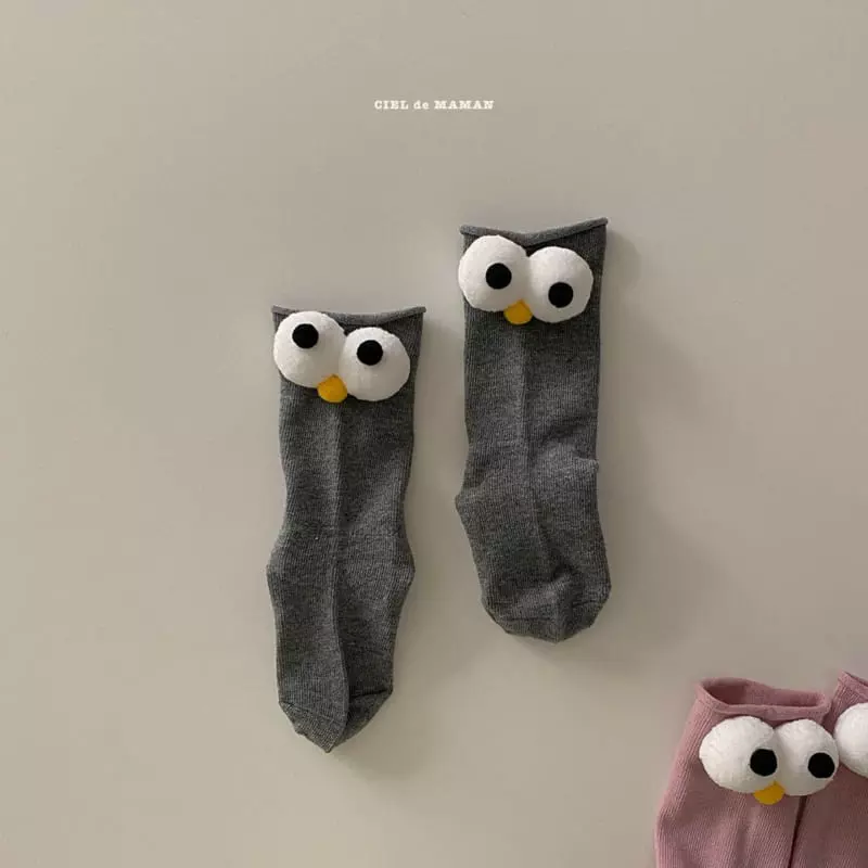 Ciel De Maman - Korean Children Fashion - #kidzfashiontrend - Big Eyes Socks - 6