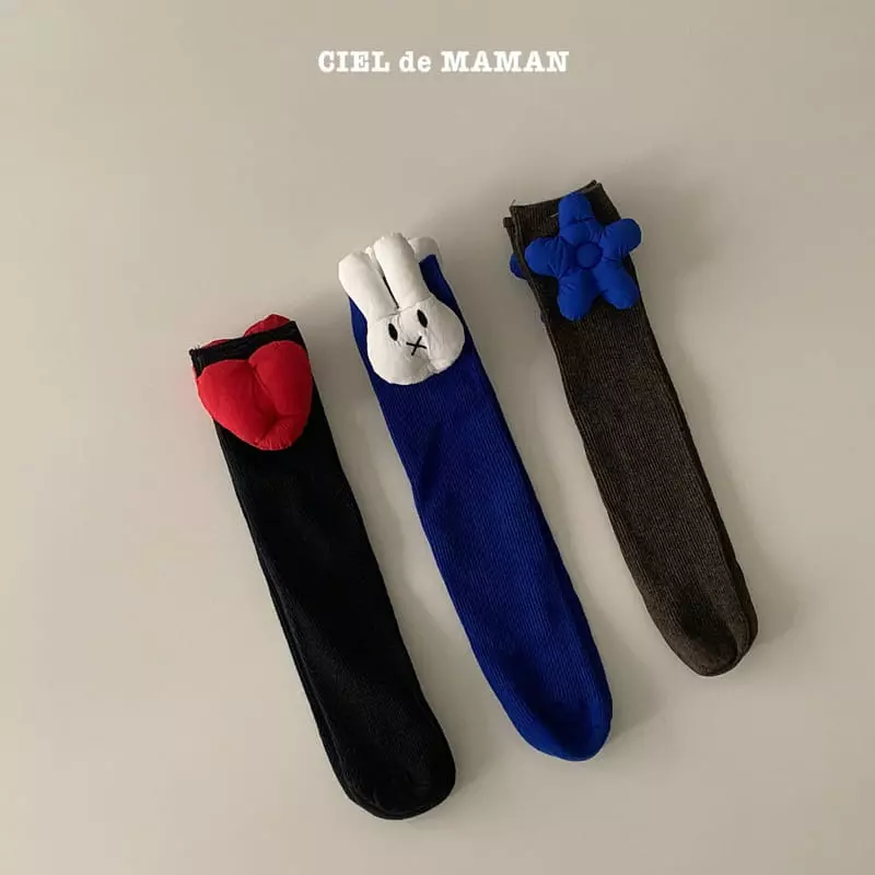 Ciel De Maman - Korean Children Fashion - #littlefashionista - Padding Knee Socks Set - 2
