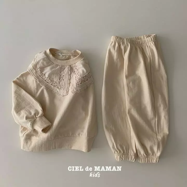 Ciel De Maman - Korean Children Fashion - #magicofchildhood - Lace Top Bottom Set - 2