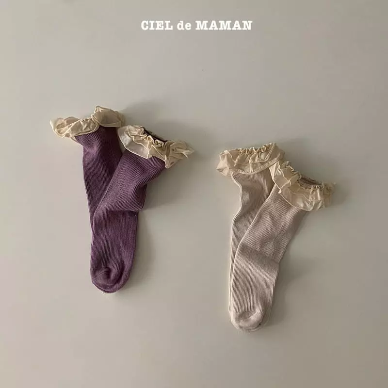 Ciel De Maman - Korean Children Fashion - #magicofchildhood - Lace Knee Sock Set
