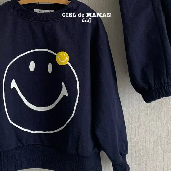 Ciel De Maman - Korean Children Fashion - #minifashionista - Smile Top Bottom Set - 2