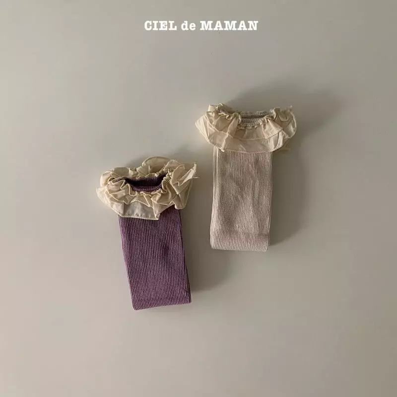 Ciel De Maman - Korean Children Fashion - #minifashionista - Lace Knee Sock Set - 2