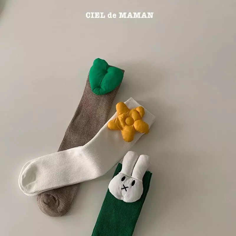 Ciel De Maman - Korean Children Fashion - #prettylittlegirls - Padding Knee Socks Set - 5