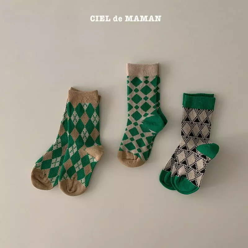 Ciel De Maman - Korean Children Fashion - #stylishchildhood - Knit Socks - 5