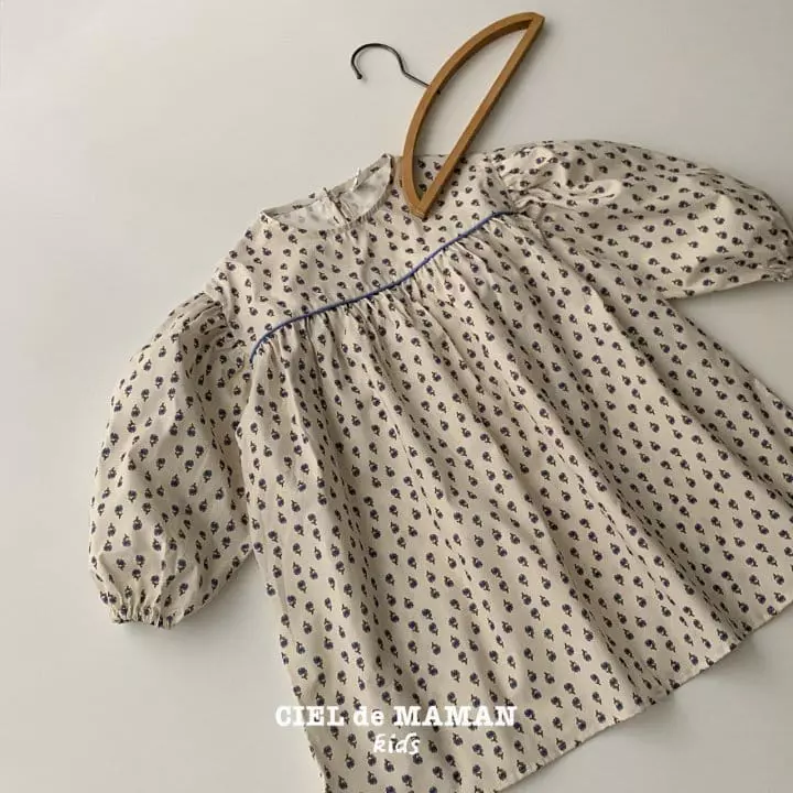 Ciel De Maman - Korean Children Fashion - #toddlerclothing - Blue Flower One-piece