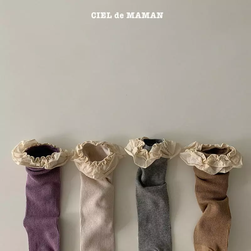 Ciel De Maman - Korean Children Fashion - #toddlerclothing - Lace Knee Sock Set - 5