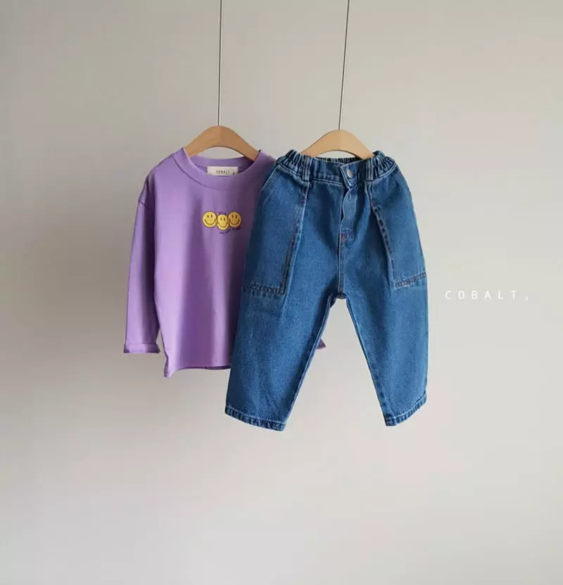 Cobalt - Korean Children Fashion - #childofig - Three Smile Tee - 4