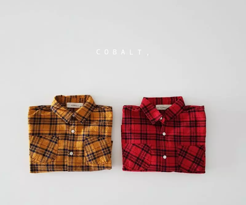 Cobalt - Korean Children Fashion - #designkidswear - Check shirt