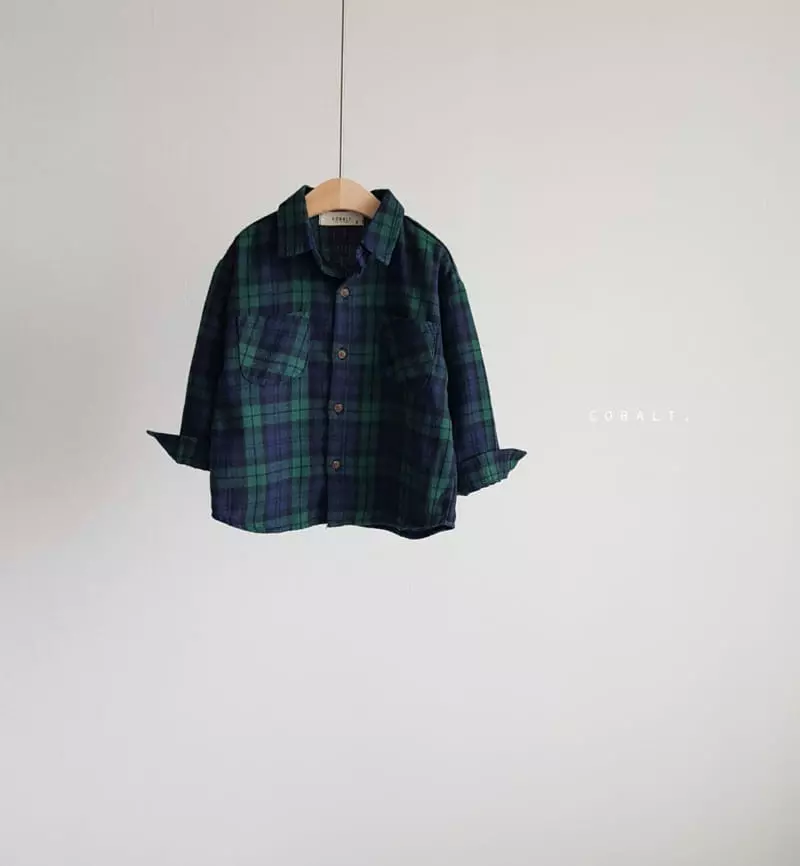 Cobalt - Korean Children Fashion - #fashionkids - Tan Check Shirt