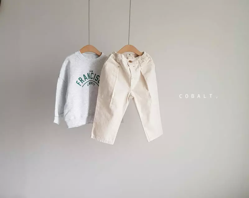 Cobalt - Korean Children Fashion - #kidsshorts - Button Taper Pants
