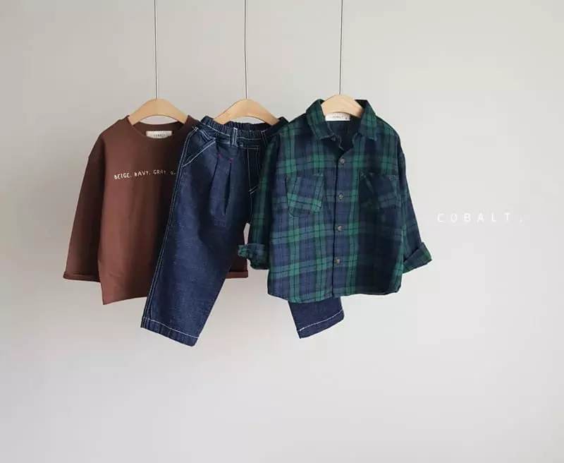 Cobalt - Korean Children Fashion - #kidsstore - Tan Check Shirt - 4