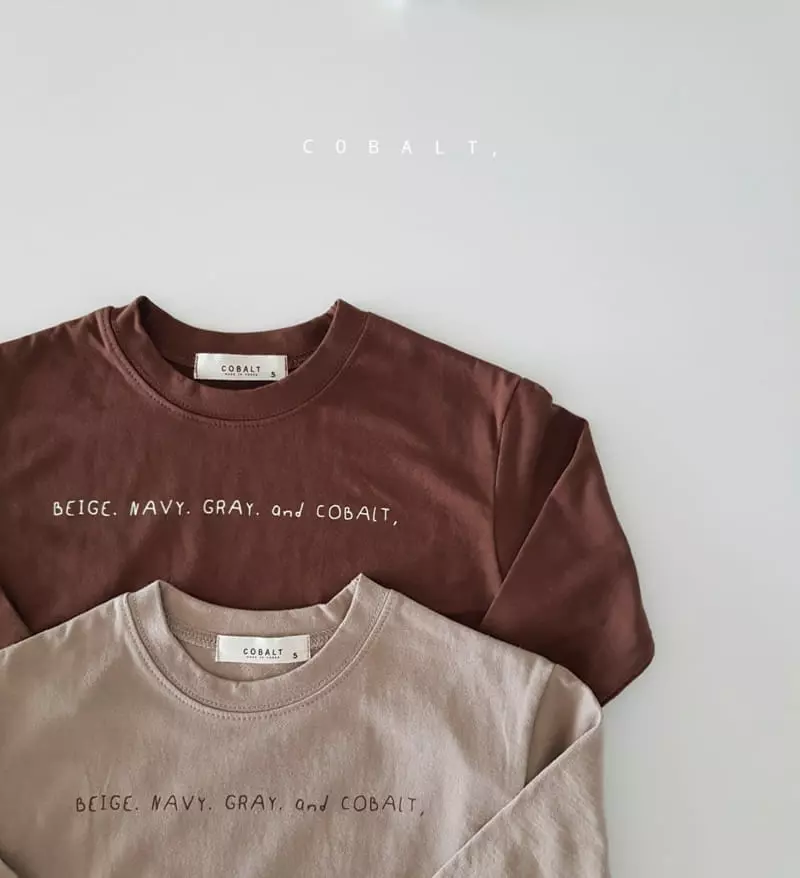 Cobalt - Korean Children Fashion - #minifashionista - Lettering Tee - 11