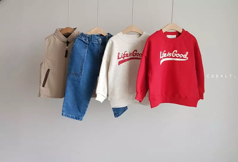 Cobalt - Korean Children Fashion - #minifashionista - Life Sweatshirt - 8